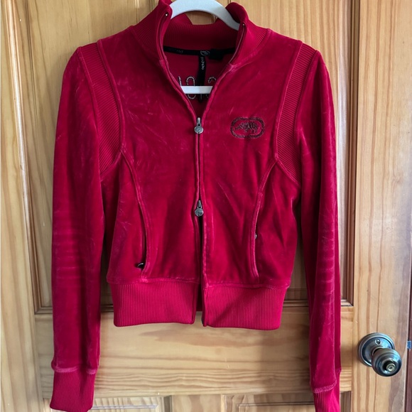 Ecko Red Velour Track Jacket - Picture 2 of 5